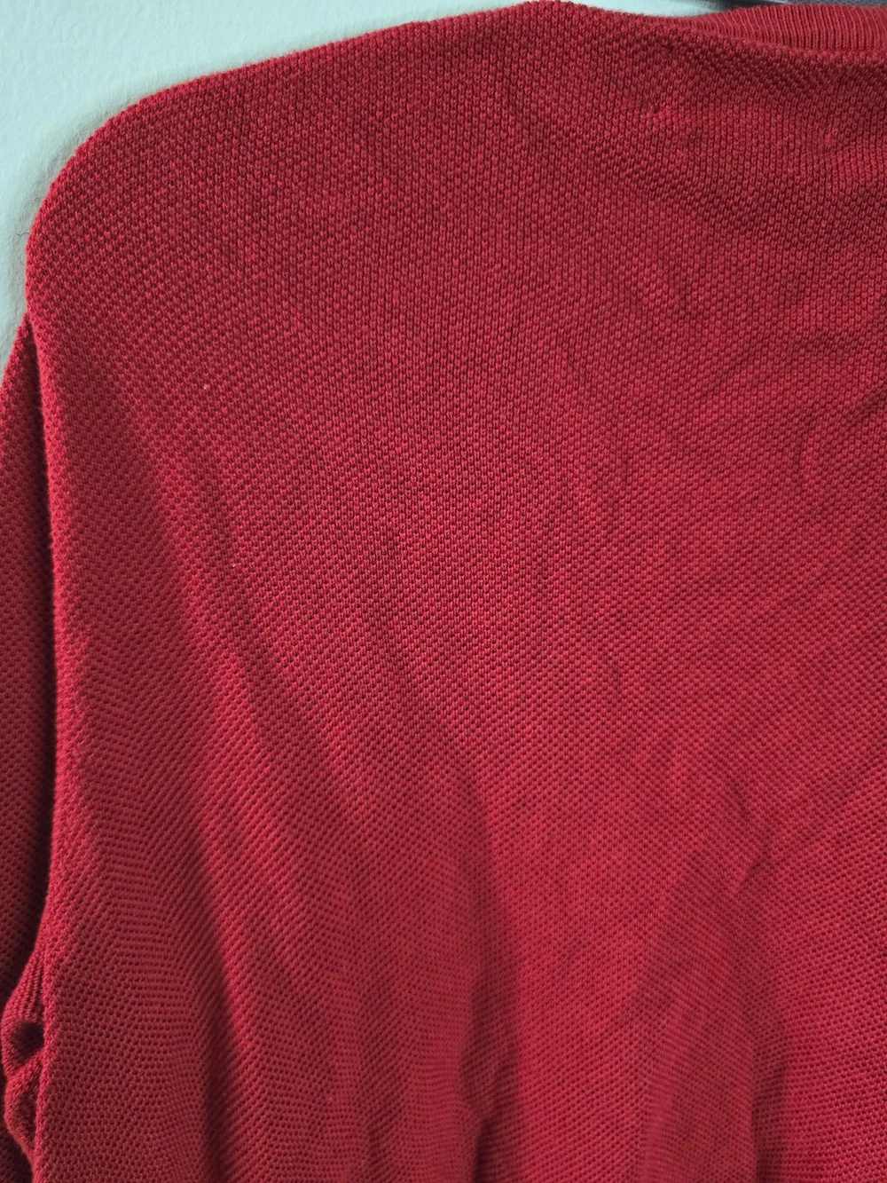 Polo by Ralph Lauren Red Crewneck Sweater with Blue Pony 100% Pima Cotton Large